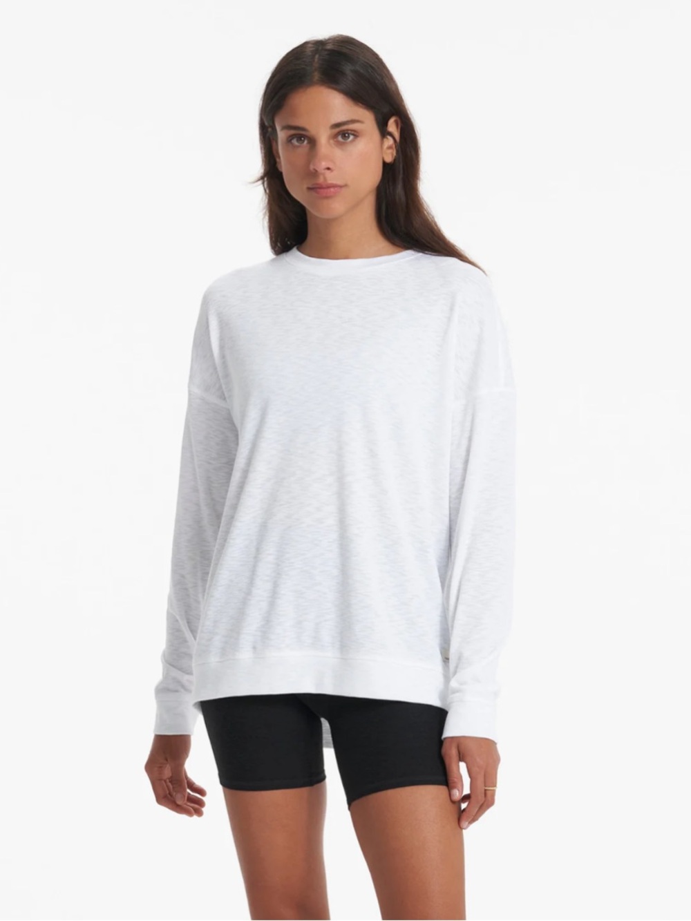 Vuori Long Sleeve Sunrise Crew - White